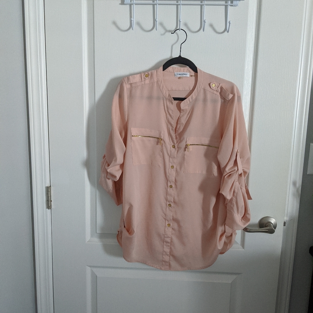 Calvin Klein blush pink top